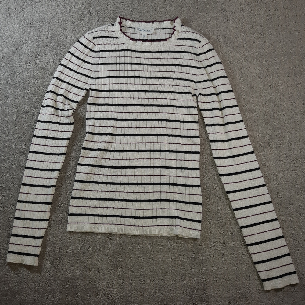 Striped Lightweight Knit Sweater
